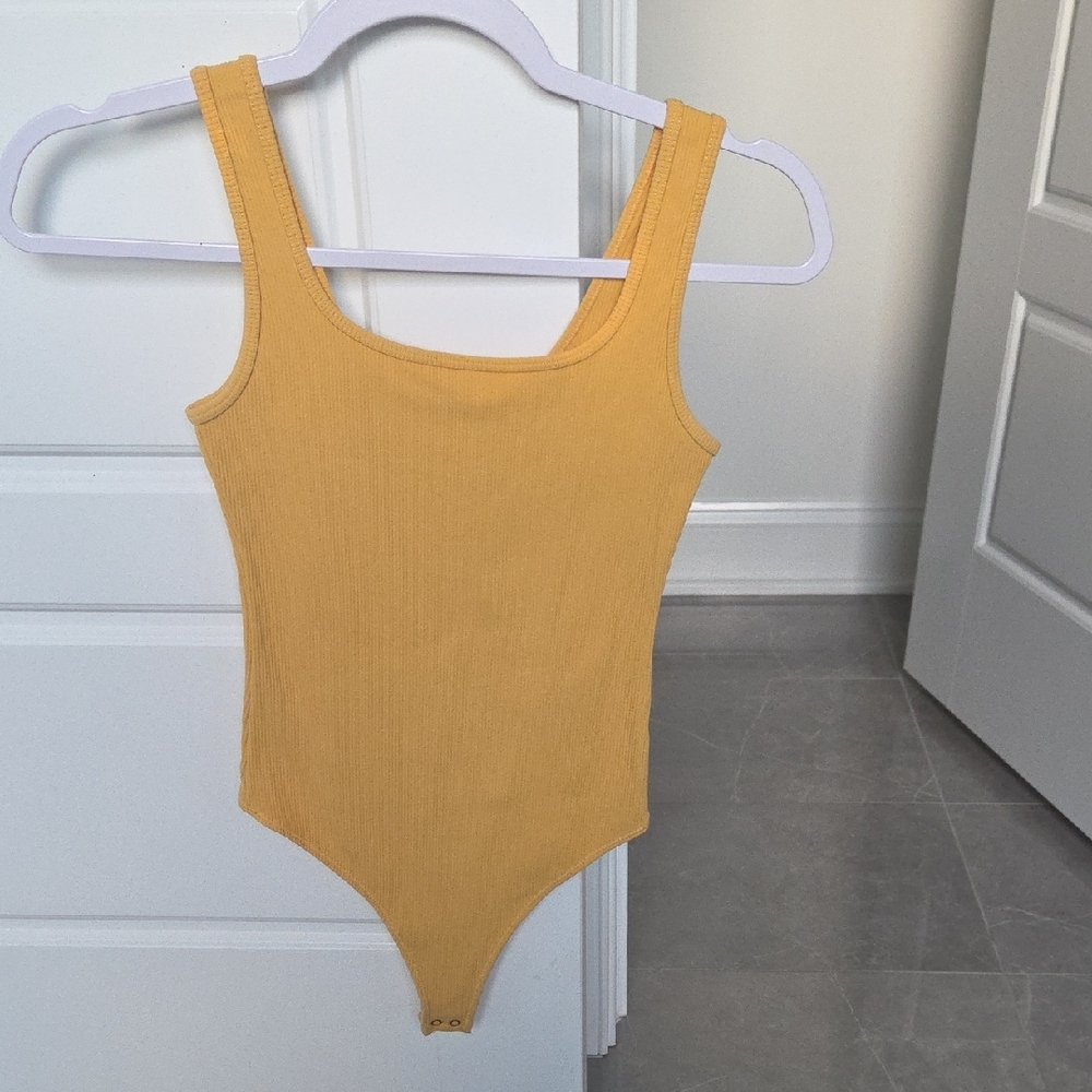 Abercrombie Yellow Tank Bodysuit